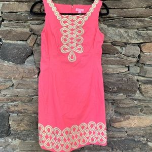 Pink and gold dress